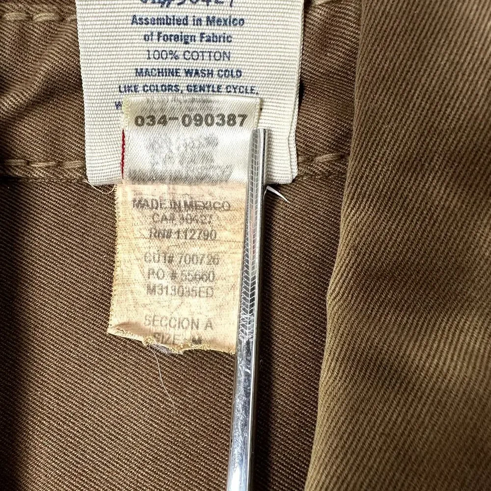 Vintage Y2K True Religion Military Patch Western Shirt Brown Cotton Distressed M